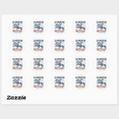 Alle Amerikaanse Sweetheart Cowgirl Ronde Sticker (Vel)