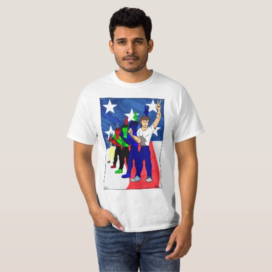 Alle Amerikaanse T-shirts (Voorkant volledig)
