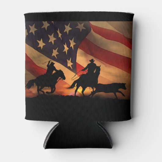 Alle Amerikaanse Team Roping Rodeo Koelbox Blikjeskoeler (Voorkant)