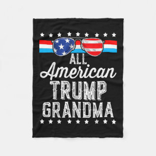 Alle Amerikaanse Trump Oma Amerikaanse Vlag Zonneb Fleece Deken
