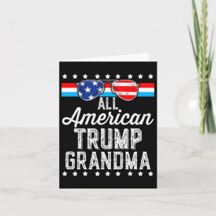 Alle Amerikaanse Trump Oma Amerikaanse Vlag Zonneb Kaart