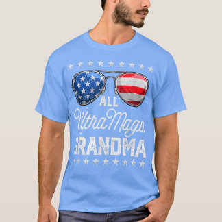 Alle Amerikaanse Ultra Maga Grandma 4 juli Sungla T-shirt