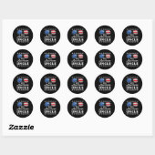Alle Amerikaanse Uncle Shirt Ronde Sticker (Vel)