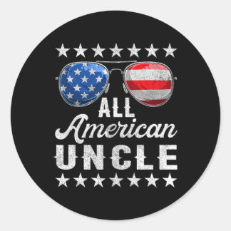 Alle Amerikaanse Uncle Shirt Ronde Sticker