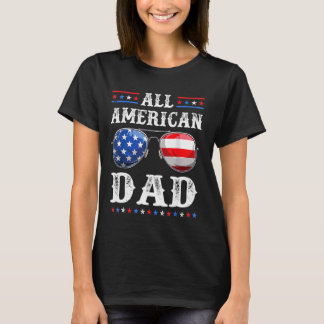 Alle Amerikaanse vader 4 juli Patriottisch USA Sun T-shirt