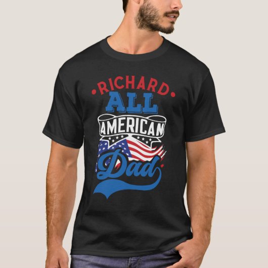 Alle amerikaanse vader 4 juli vaderlandslievende g t-shirt (Voorkant)