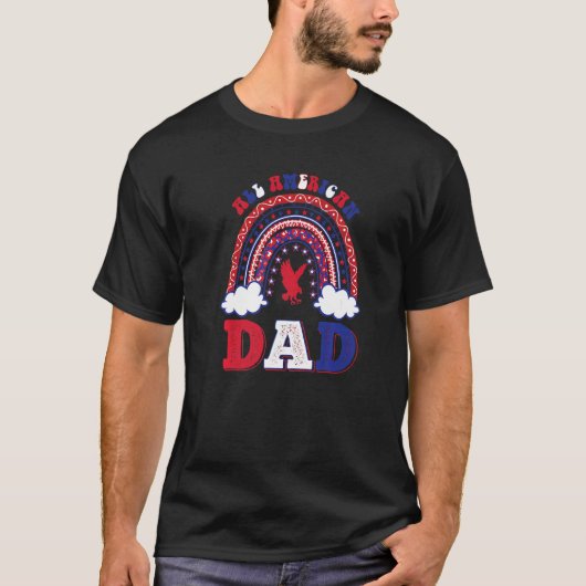 Alle Amerikaanse vader op 4 juli Eagle T-shirt (Voorkant)