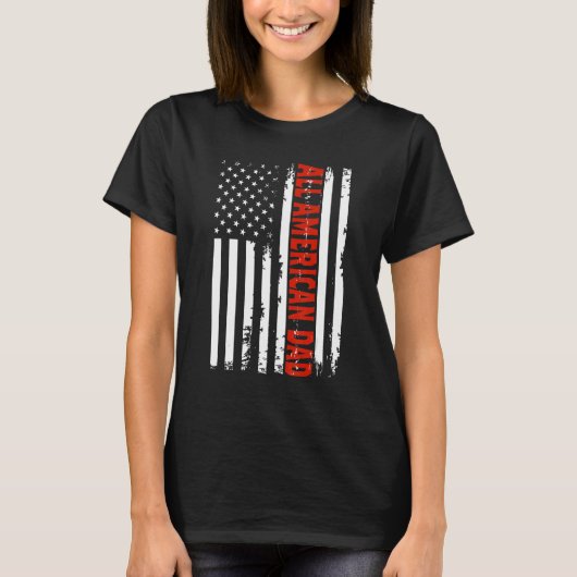Alle Amerikaanse vader op 4 juli vaderdag Mannen p T-shirt (Voorkant)