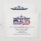 Alle Amerikaanse Vaderdag Uitnodiging (Voorkant / Achterkant)