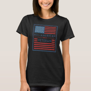 ALLE AMERIKAANSE VETERAN Proud USA Veteran Day Pat T-shirt