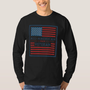 ALLE AMERIKAANSE VETERAN Proud USA Veteran Day Pat T-shirt