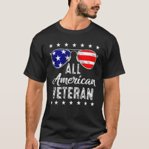Alle Amerikaanse veteranen op 4 juli zonnebrillen T-shirt
