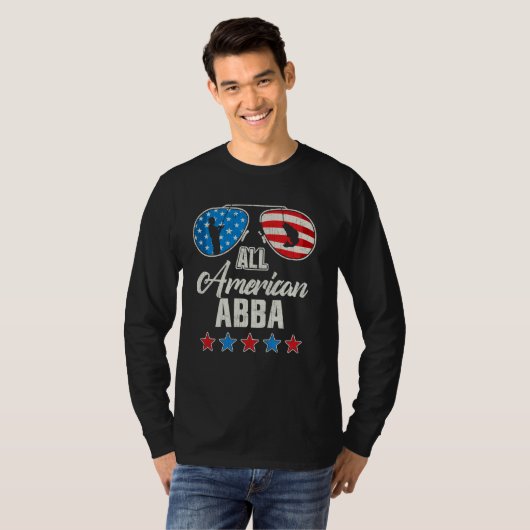 Alle Amerikaanse Visten ABBA 4 juli Amerikaanse vl T-shirt (Voorkant volledig)