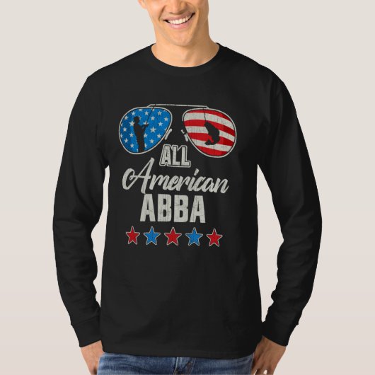 Alle Amerikaanse Visten ABBA 4 juli Amerikaanse vl T-shirt (Voorkant)
