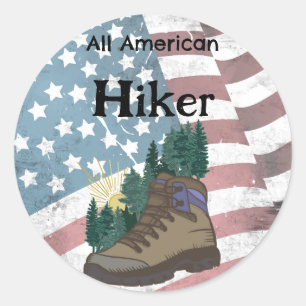 Alle Amerikaanse wandelaars Ronde Sticker