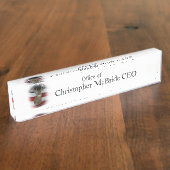 Alle Amerikaanse Whitetail Deer Hunter Desk Naambordje (Zijkant)