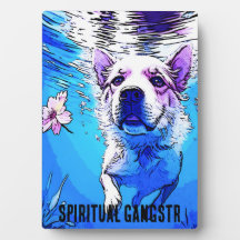 Alle Amerikaanse zwemmen Hond met bloemen