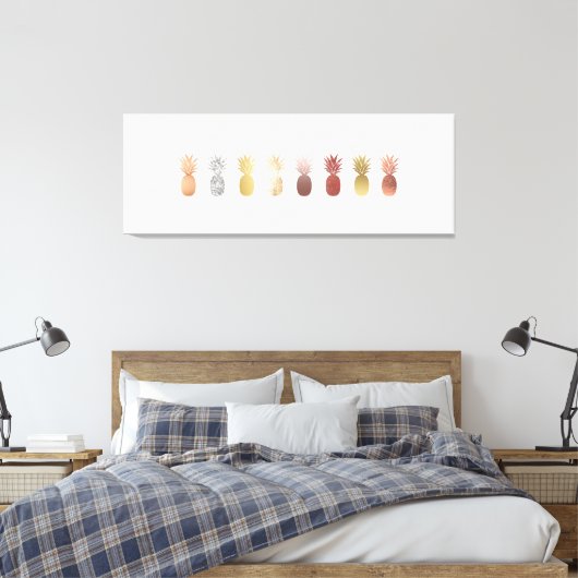 Alle ananas Alles Canvas Afdruk (Insitu (Slaapkamer))
