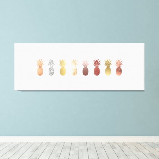 Alle ananas Alles Canvas Afdruk (Insitu (Houten vloer))