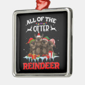 Alle andere kerstdagen van de Otter Reindeer Funny Metalen Ornament (Links)