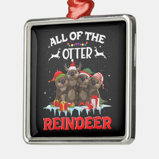 Alle andere kerstdagen van de Otter Reindeer Funny Metalen Ornament (Links)