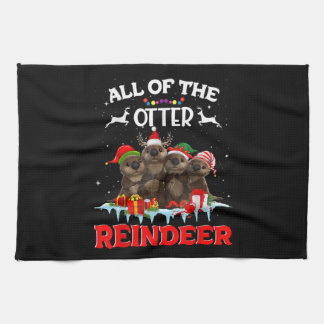 Alle andere kerstdagen van de Otter Reindeer Funny Theedoek