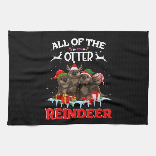 Alle andere kerstdagen van de Otter Reindeer Funny Theedoek (Horizontaal)