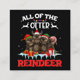 Alle andere kerstdagen van de Otter Reindeer Funny Vierkante Visitekaartje