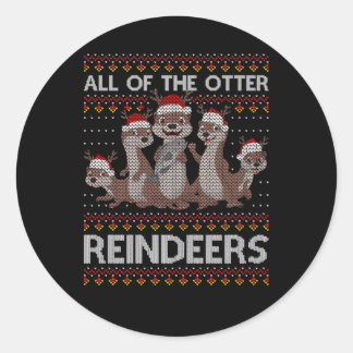 Alle andere rendieren Otter Hirt Ronde Sticker