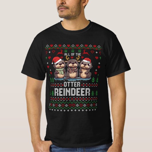 Alle andere rendieren Santa hoed lelijke kerst T-shirt (Voorkant)