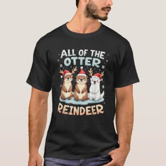 Alle andere rendieren Xmas Santa Hat Grappige Chri T-shirt
