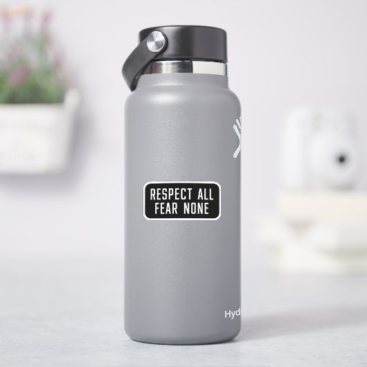 Alle angst respecteren, geen sticker (HydroFlask)