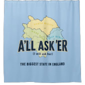 Alle Asker – Yorkshire's Grootste Staat Douchegordijn (Voorkant)