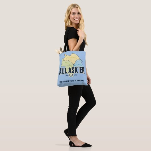 Alle Asker – Yorkshire's Grootste Staat Tote Bag (Op model)