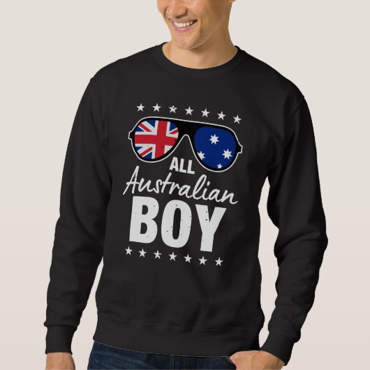 Alle Australian Boy Patriotic Australia Mannen Cad Trui (Voorkant)