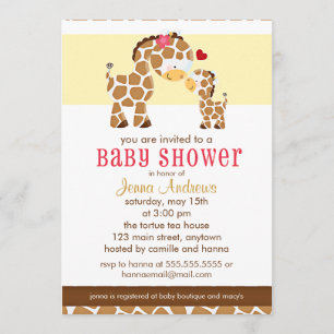 Alle Baby showers van Giraffe Kaart