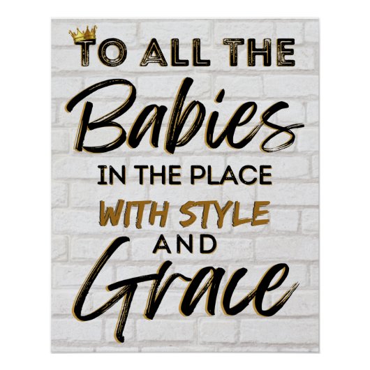 Alle baby's in de plaats met Style & Grace Party Perfect Poster (Voorkant)