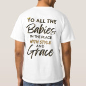 Alle baby's in de plaats met Style & Grace Retro T-shirt (Achterkant)