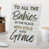 Alle baby's in de stad met Style & Grace Urban Reclamebord Met Voetstuk (Insitu)