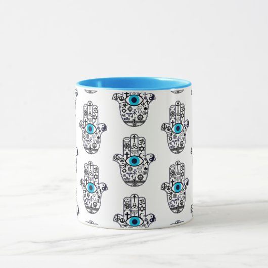 Alle basen van Hamsa Hand Mok (Midden)