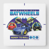 Alle Batwheels™ bellen - Klaar om te rollen Vierkante Klok (Voorkant)