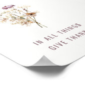 Alle Bedankt in het najaar afdrukken van wilde blo Poster (Hoek)