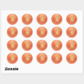 ALLE BEGINLETTERS Goud Monogram 3 Koper Ronde Sticker (Vel)