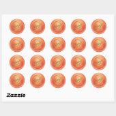 ALLE BEGINLETTERS Goud Schrift Monogram Koper Ronde Sticker (Vel)