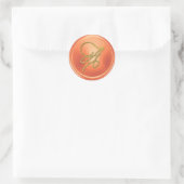 ALLE BEGINLETTERS Goud Schrift Monogram Koper Ronde Sticker (Tas)