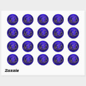 ALLE BEGINLETTERS Gouden Cirkel Monogram Koninklij Ronde Sticker (Vel)