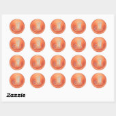 ALLE BEGINLETTERS Zilveren Monogram 3 Koper Ronde Sticker (Vel)