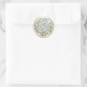 ALLE BEGINLETTERS Zilveren Monogram 3 Off White Mo Ronde Sticker (Tas)