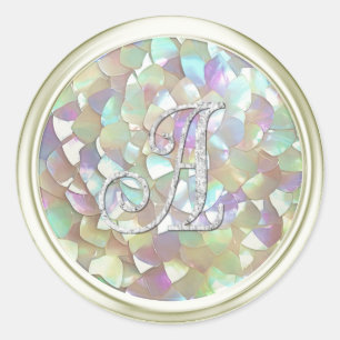ALLE BEGINLETTERS Zilveren Monogram 3 Off White Mo Ronde Sticker