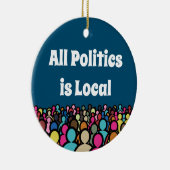 Alle beleid is Lokaal 2024 Keramisch Ornament (Rechts)